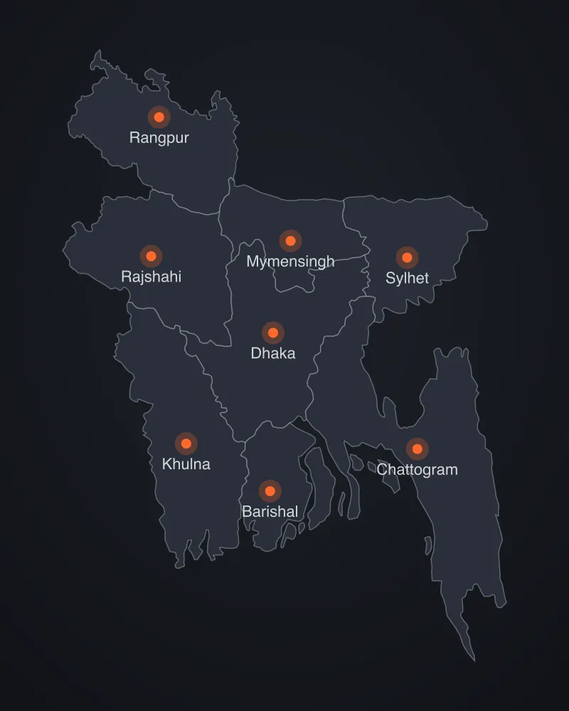 Map of Bangladesh divisions